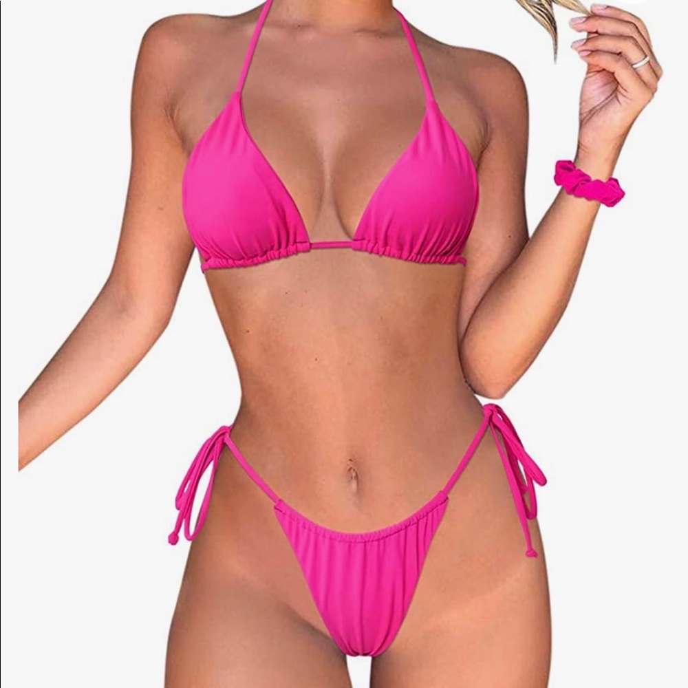 Suukess hot pink string bikini size 2-4 small